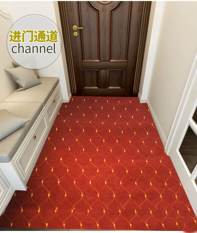 Thảm sàn thành thảm cửa có thể được cắt cho hộ gia đình chống trượt thảm màu xám vào hành lang cửa phòng tắm phòng ngủ thảm sàn nhà bếp - Thảm sàn