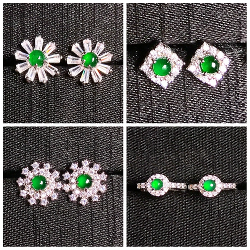 Натуральный нефрит, реплика, солнечно-зеленая инкрустация камня, элегантные серьги из нефрита, серебро 925 пробы, имитация льда, подарок на день рождения