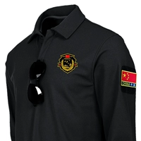 【Длинные рукава】 черный (глава грудной клетки+наклейка)