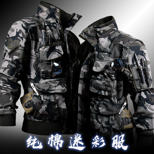 Утепленный камуфляжный износостойкий хлопковый демисезонный комбинезон, защита от ожогов