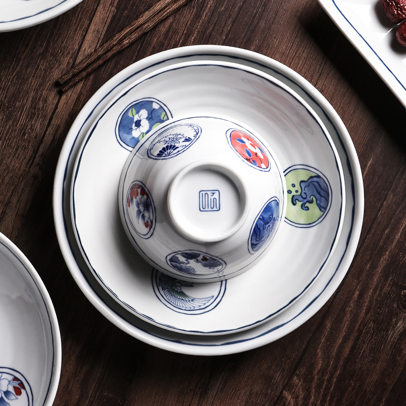 Shun cheung ceramic dishes and set meal dishes tableware informs the Japanese ramen rainbow such as bowl bowl Chinese creative set of bowl dish