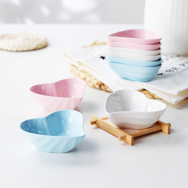 Shun auspicious household Chinese tableware ceramic small pure and fresh and small dishes flavor dish dip disc vinegar dish snack plate is multi - purpose