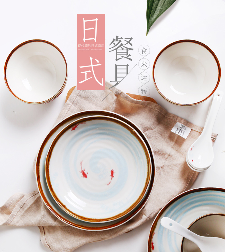 Shun cheung ceramic plates simple dishes FanPan creative move deeply dumpling dish home dish dish soup plate plate