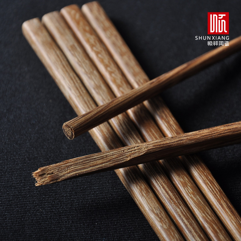 Shun auspicious ceramics wenge Japanese - style hotel domestic annatto tableware chopsticks without lacquer idea for family suits for