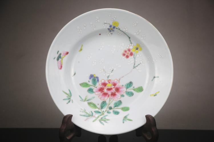 旧家蔵出『清 琺瑯彩蝶恋花紋太白尊 雍正年製款 共箱』