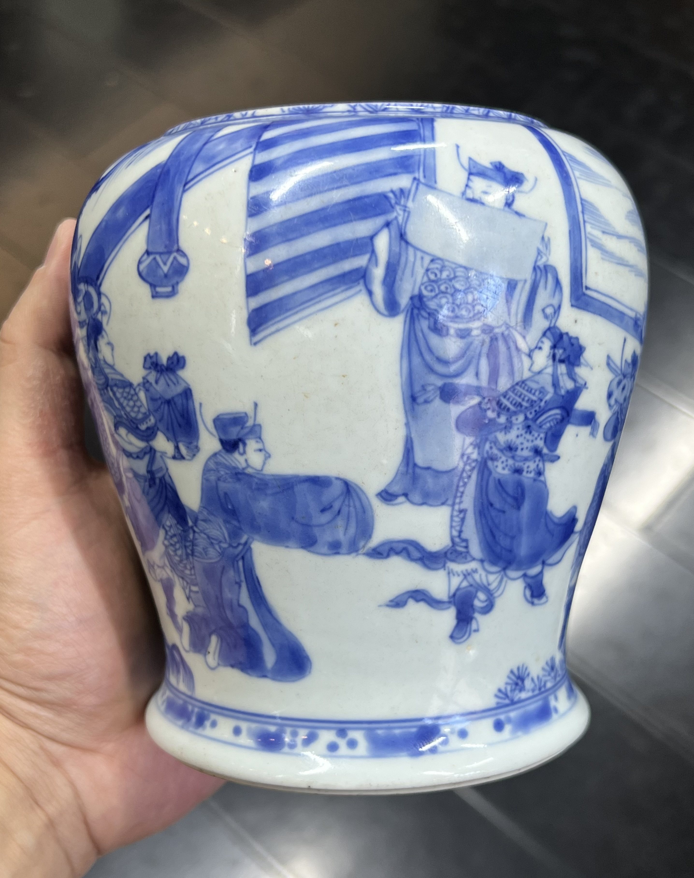 清康熙精品青花人物故事纹诗文罐：穿越时空的艺术瑰宝，收藏家的梦想之