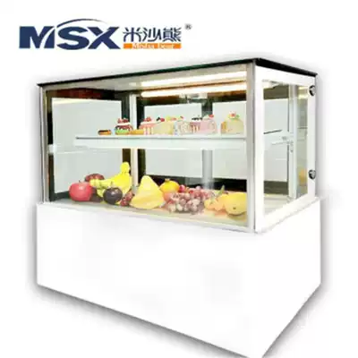 Misha bear cake display counter-type small refrigerated mousse dessert fresh-keeping cabinet air-cooled right angle glass display cabinet
