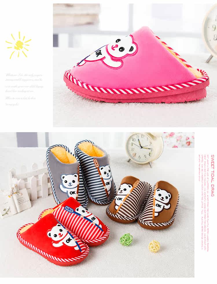 Pantoufles enfants en suède pour hiver - Ref 987149 Image 17