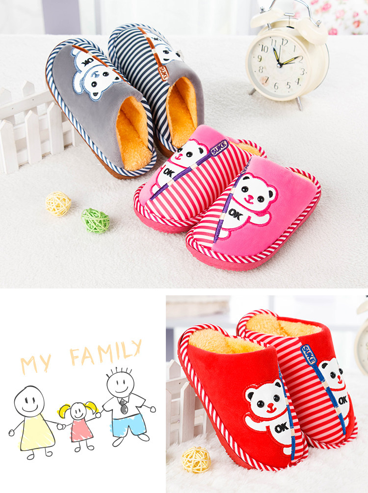 Pantoufles enfants en suède pour hiver - Ref 987149 Image 15