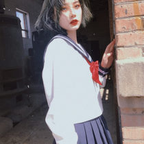 Kansai lapel JK uniform skirt genuine basic orthodox white two white three middle dress long dress black three sets