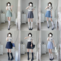 (Shenbei JK) original jk uniform 8 boxes pleated A- shaped box pleated skirt solid color skirt student college style skirt