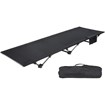 Portable folding bed outdoor camping bed aluminum alloy single lunch bed beach camping simple high and low marching bed