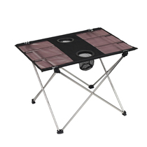 Outdoor folding table portable light picnic table and chair self driving tour aluminum alloy barbecue field camping table with Cup hole
