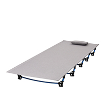 Portable folding bed outdoor ultra-light camping bed aluminum alloy single lunch bed beach camping simple marching bed