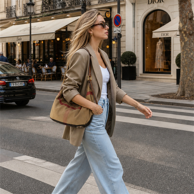 Xiaoyu's Original Linen Plaid Underarm Bag for Women, High-End Crescent-Shaped Large-Capacity Commuter Shoulder Bag, Striped and Versatile Xiaoyu's Original Linen Plaid Underarm Bag for Women, High-End Crescent-Shaped Large-Capacity Commuter Shoulder Bag, Striped and Versatile