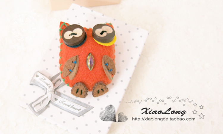 Hàn quốc cao cấp thêu bông và vải lanh handmade dễ thương owl flowers động vật nhỏ nam giới và phụ nữ jewelry pin trâm