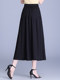 Skirt for women summer 2025 new pear-shaped figure large swing skirt mid-length unlined high-waisted casual a-line skirt