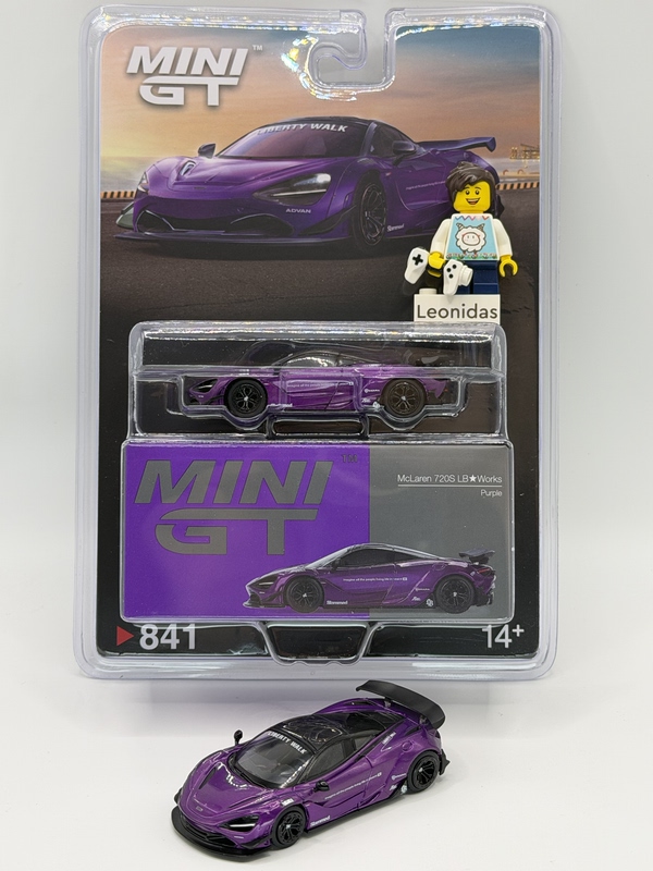 [in Stock with Free Shipping] Minigt841 1:64 Scale Alloy Car Model lb Modified Version Mclaren 720S Purple