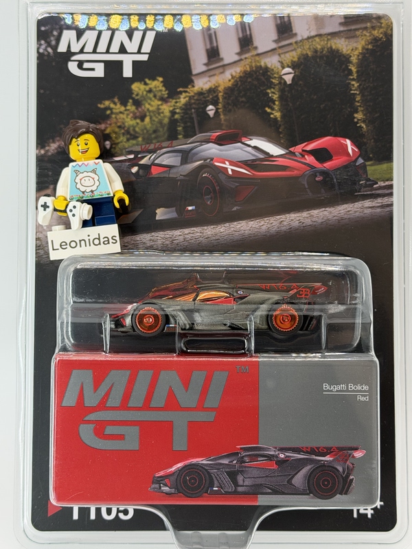[Hidden Chase Card] Minigt1105 Alloy Car Model Bugatti Bolide Red