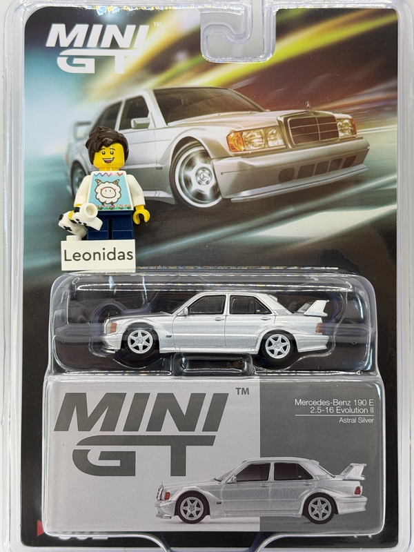 [in Stock with Free Shipping] Minigt852 Alloy Car Model Mercedes-Benz 190E Silver Gray