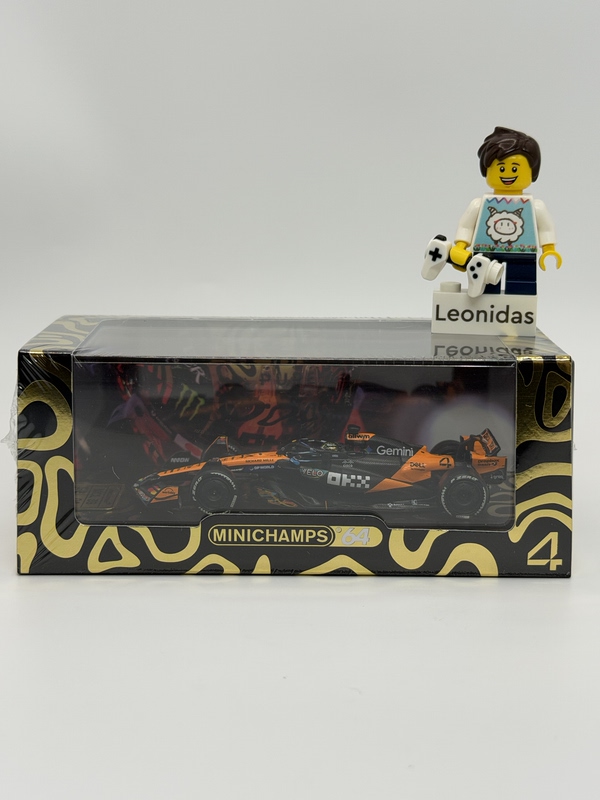 [Beijing Exhibition Exclusive] Minichamps Mini Diecast Car Model F1 Mclaren Norris Gold Helmet Edition
