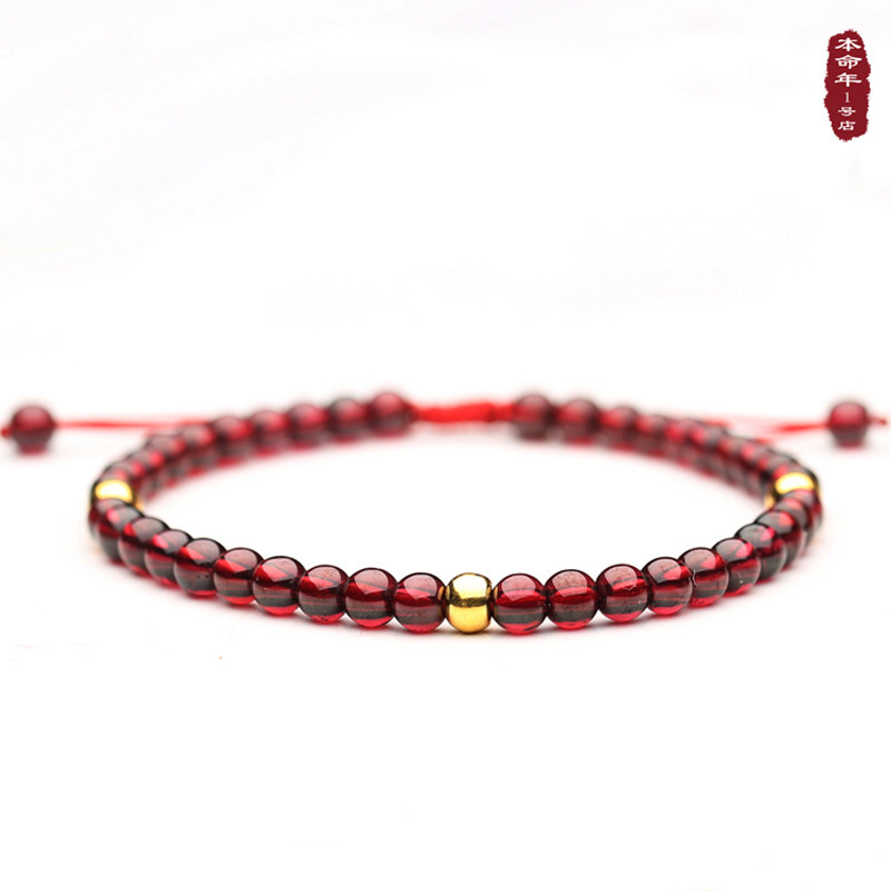 Pomegranate stone hand Alchemist's life-footed 999 gold transit Everest Everest Marriage Happy Women's Jewel Lover Gift