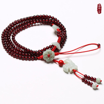 2022 2022 pomegranate stone red waist chain jade raw Shore belongs to the year handmade red rope red belt female
