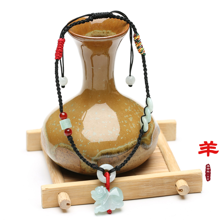 Ngọc tự nhiên, ngọc bích, vòng chân, cung hoàng đạo, chuột, gia súc, chó, thỏ, thỏ, quá, già, quá cảnh, sự nghiệp, trường học, hôn nhân, nam và nữ lắc chân nữ handmade