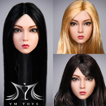  Spot YMTOYS 1 6 rose brand hair transplantation female head carving suitable for PH tbleague rubber-coated prime body