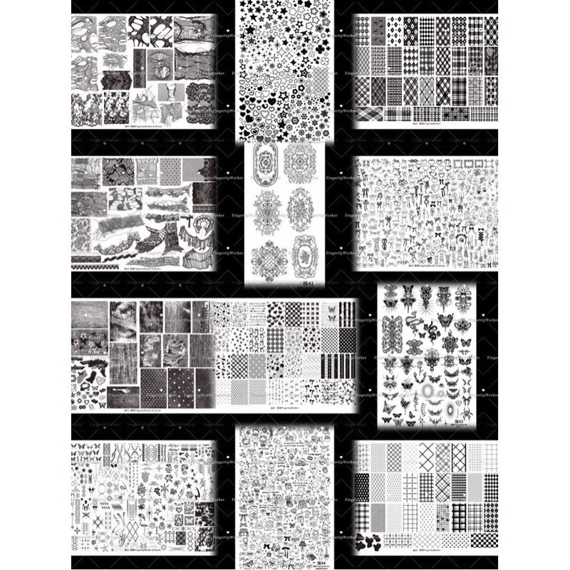 Fingertipworker Piggy Original Exclusive New Product Printed Nail Art Steel Plate Lace Plaid Denim Plate Fingertipworker Piggy Original Exclusive New Product Printed Nail Art Steel Plate Lace Plaid Denim Plate