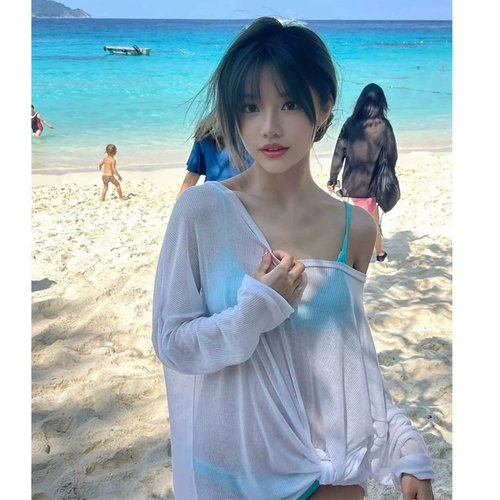 Купальник, сексуальный раздельный комплект, 3 предмета, свободный крой, защита от солнца