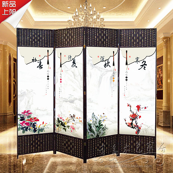 Bán tốt nhất vách ngăn gỗ rắn Trung Quốc và Hàn Quốc màn hình nhà hàng khách sạn phòng khách phòng ngủ văn phòng phân vùng hiên màn hình gấp - Màn hình / Cửa sổ vách cầu thang gỗ