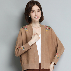 【伊莲雪芙】开衫刺绣针织衫薄款