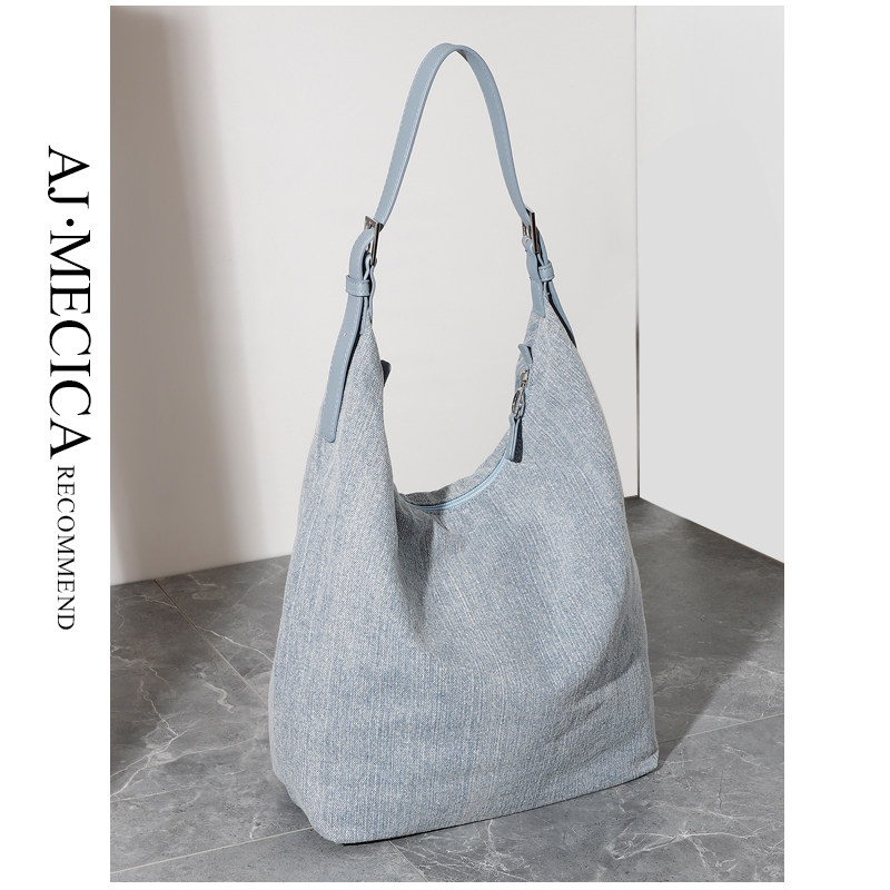 AJ MECICA pet backpack retro washed denim buns bag large capacity Leisure 100 lap single shoulder armband Tot-Taobao