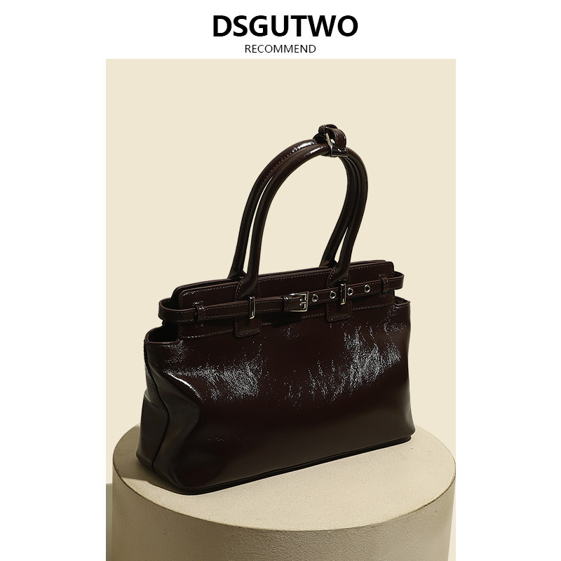 AJ MECICA Tote Bag Woman Retro single shoulder bag Leisure Large-capacity cow leather handbag Commuter Pet Backpack-Taobao