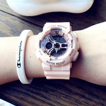 Net celebrity with the same electronic watch female student waterproof sports Korean version of junior high school cherry blossom powder girl heart watch male trend