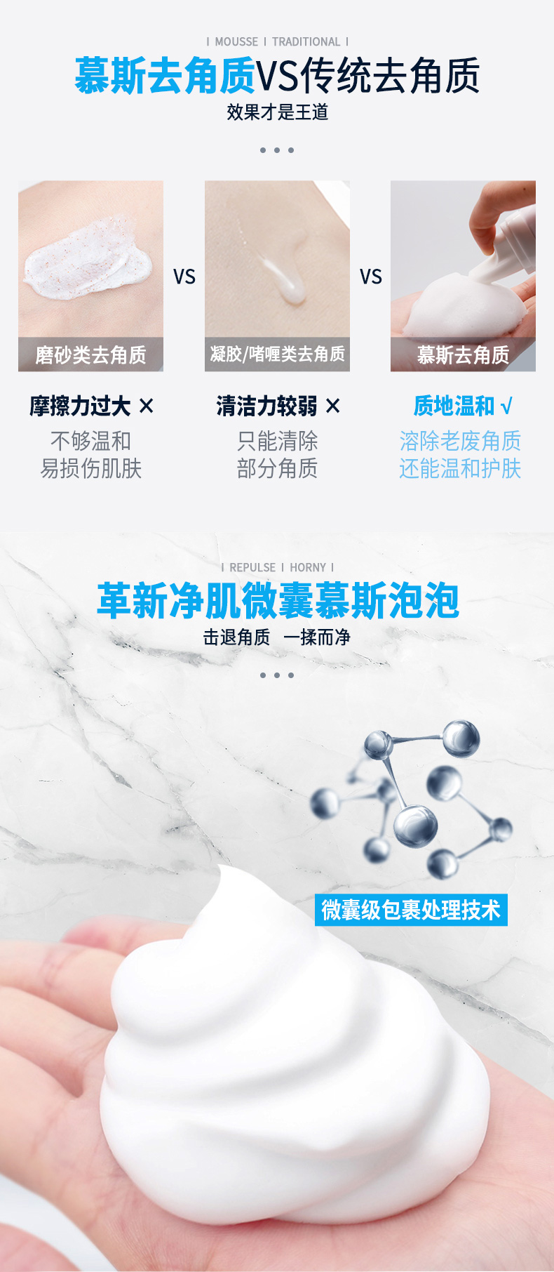 杰威尔  男女可用 净澈多效去角质慕斯 80ML 图2