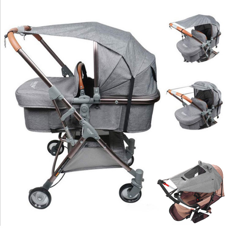 Stroller awning high landscape awning sunshade summer baby trolley summer sunscreen extended shading