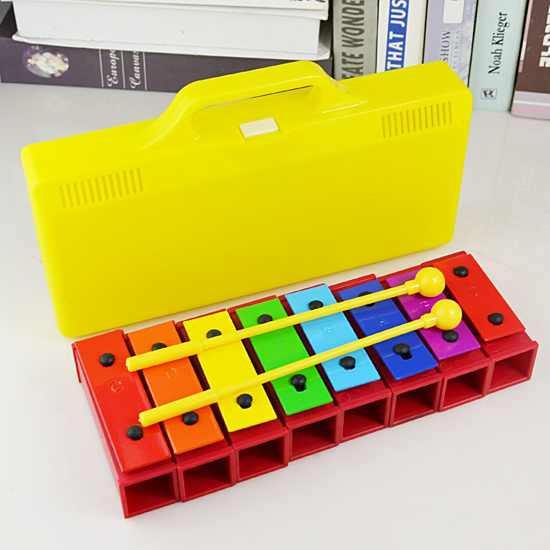 Orff Children Percussion Instrument Octaonic Brick Soundblock Aluminum Plate Qin Color 8 Tone Brick School Teaching Aids Beating-Taobao