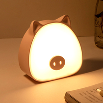 Piglet Small Bay Light Night Light Charging Bedroom Bedside Baby Feeding Touch Energy Saving Adjustable Light Childrens room Long renewal