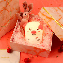 Bigot Pig Silicone Lamp Pat decompression light remote control headboard to send children Birthday Girl Gift Lover Girlfriend Cute
