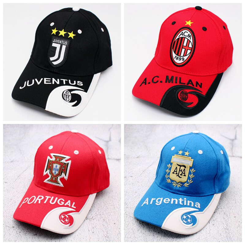 Football Fan Supplies 2022 World Cup Real Madrid Barcelona AC Milan Juventus Sun Cap Four Seasons Cap