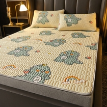 Bacteriostatic Thai latex ice silk mat Three sets of washable 1 8m Double folding air conditioning mat Soft mat 1 5m