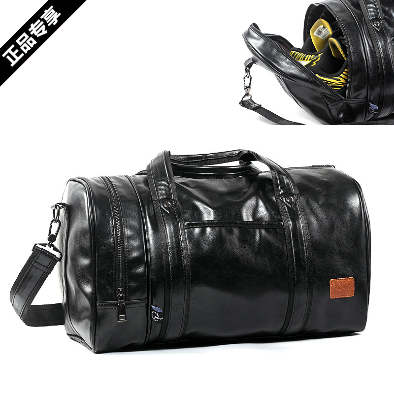 Sports fitness bag men's shoulder messenger cylinder travel bag portable training bag business travel bag luggage bag bucket bag