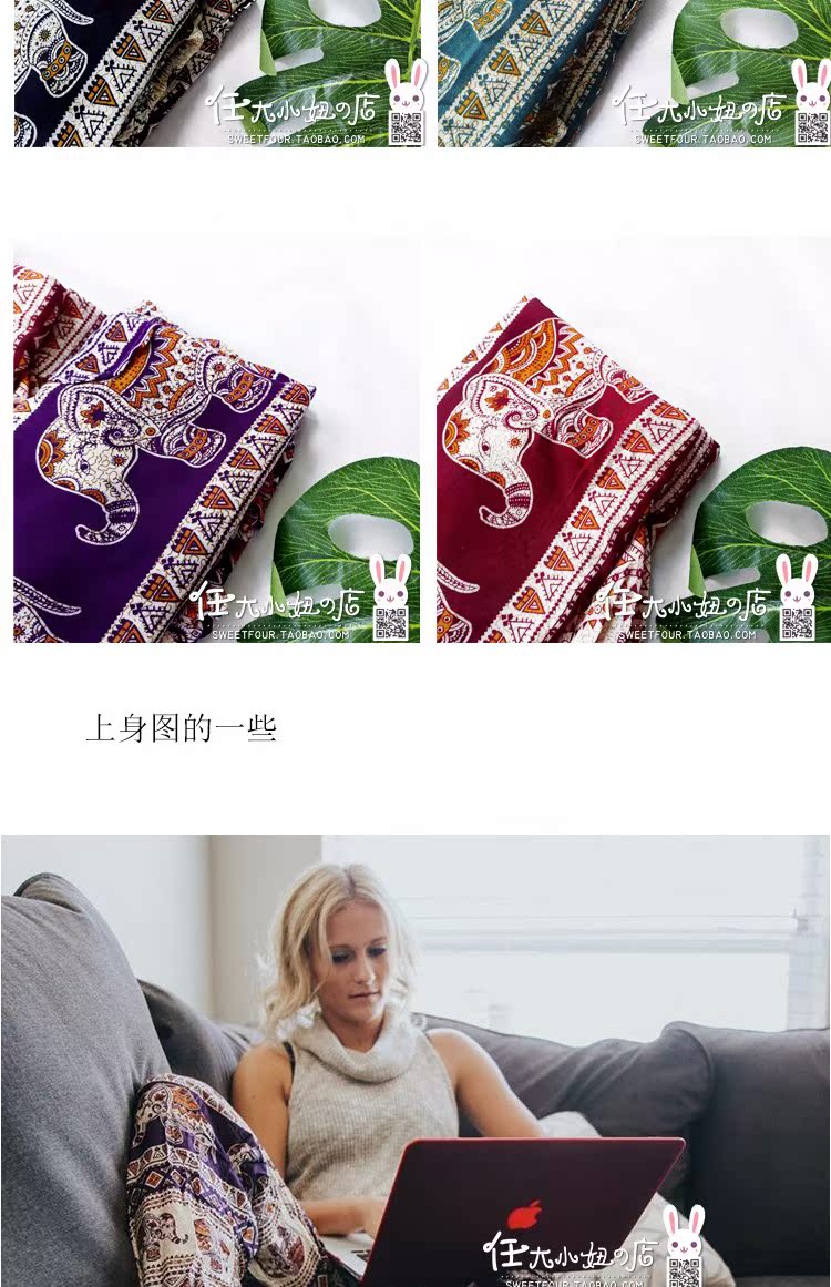 Thái Lan quần cotton lụa tơ tằm nở hoa nam nữ mặc đôi mẫu yoga rộng cỡ đồ ngủ nam