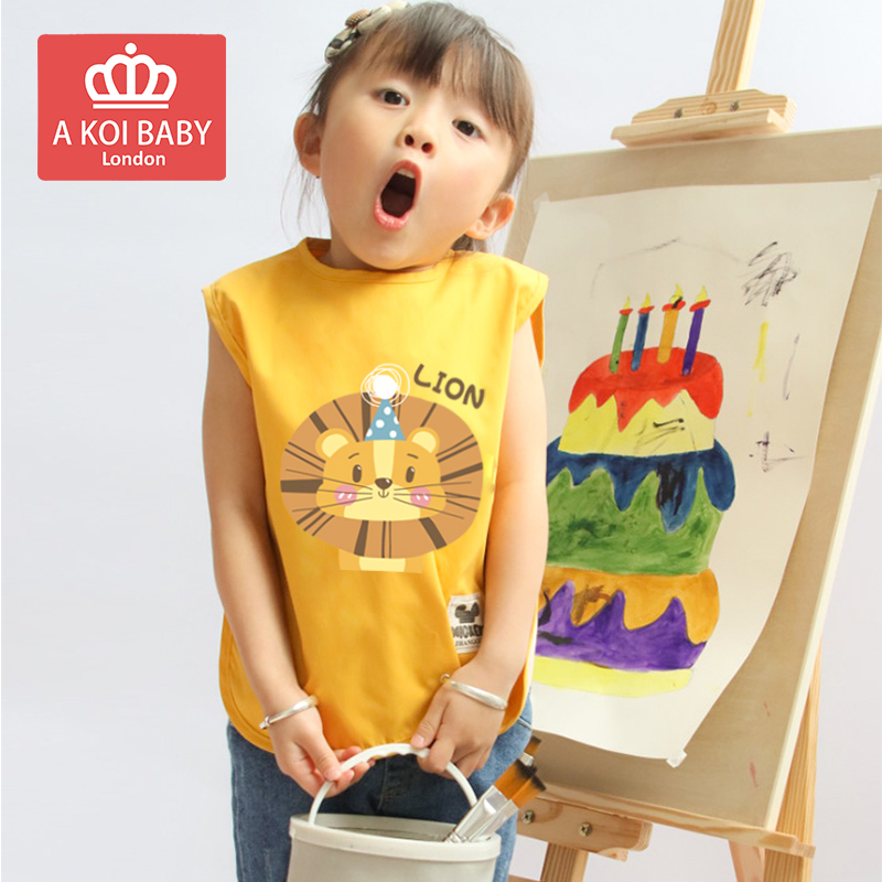 Children brushing teeth and washing face waterproof bib