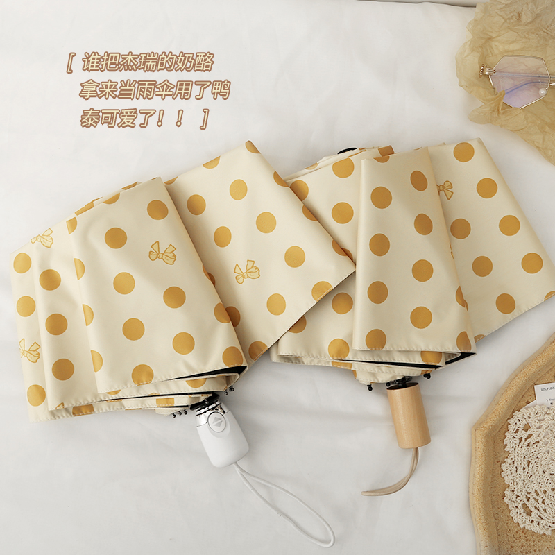 Flowers Umbrella Umbrella High Face Value Girls Cute Umbrella Anti-sun Sun Shower and Dual-use Student Umbrella School Special