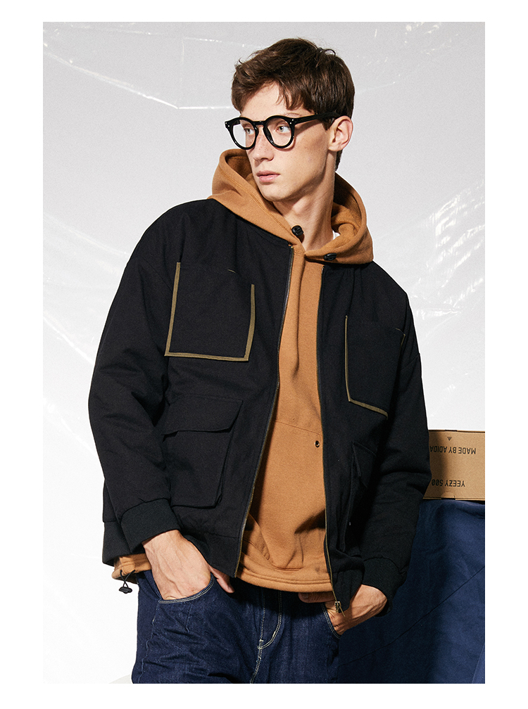 Túi áo ngực bằng vải cotton màu rắn (bán ít hơn 178 nhân dân tệ) P120 Mục số: SM-SWT727 áo phao nam