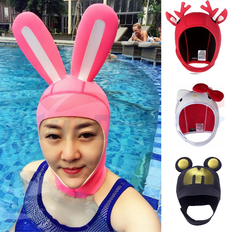 NaturDive men and women sunscreen anti UV4mm diving hat cartoon personality diving winter swimming snorkeling snorkeling new headgear