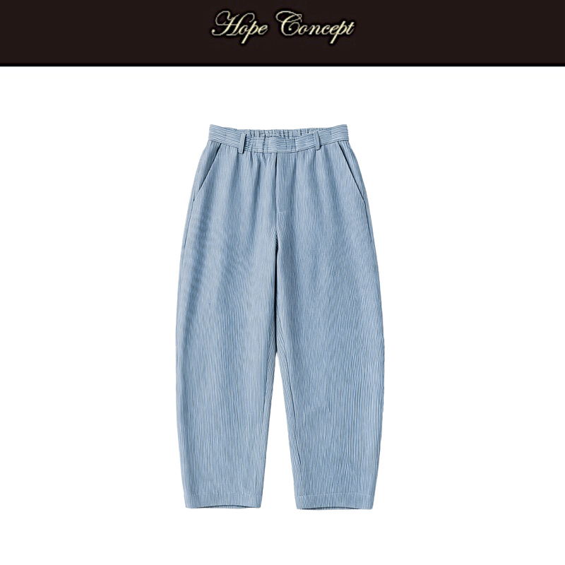 25120 # Hopeconcept Old Money Style Summer Lazy Feel All-Linen Unisex Striped Linen Pants